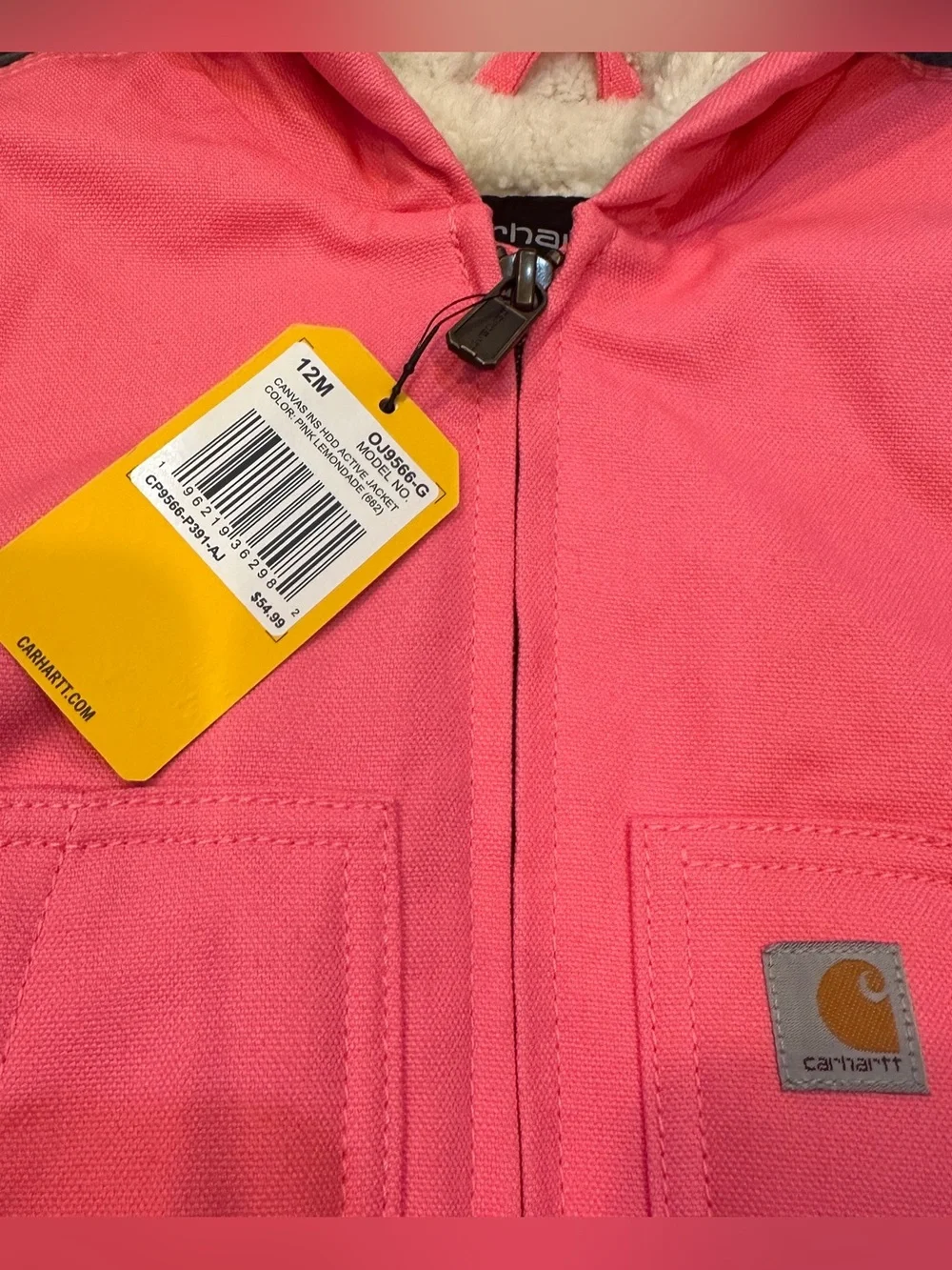 Carhartt Toddler Sherpa-Lined Hooded Jacket 12 Months